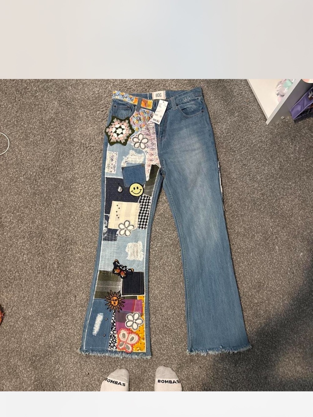 Urban Outfitters BDG Patchwork Flare Jeans size 27 NWT